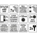 YT-38875    JGO DE RATCHET Y COPAS 1/4, 3/8 &amp; 1/2 125PCS YATO