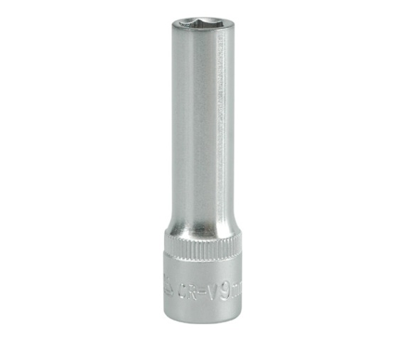 Copa larga hexagonal9mm 3/8" 6 pt crv 