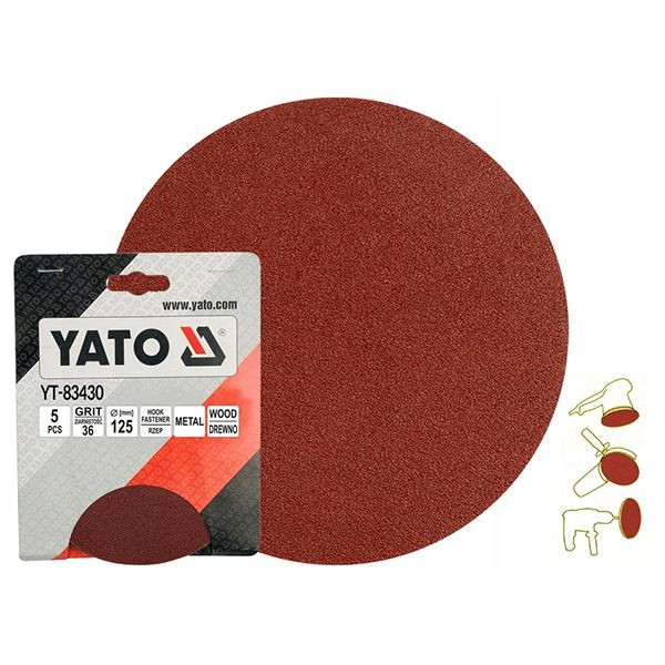 Lija redonda 5" grano 150 5pzs 