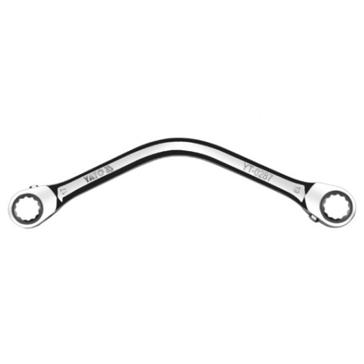 Llave doble corona curva ratch 17x19 