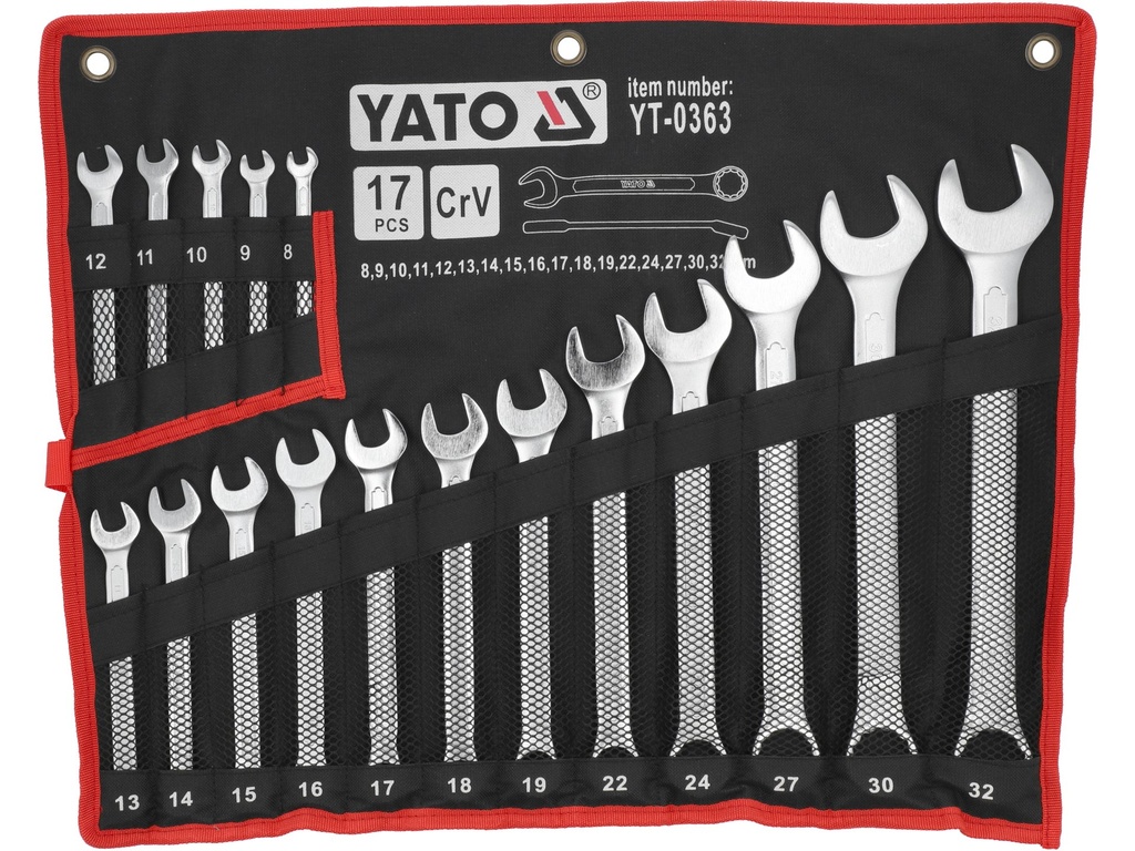 Llaves cola corona set 17 pzs 8-32mm 