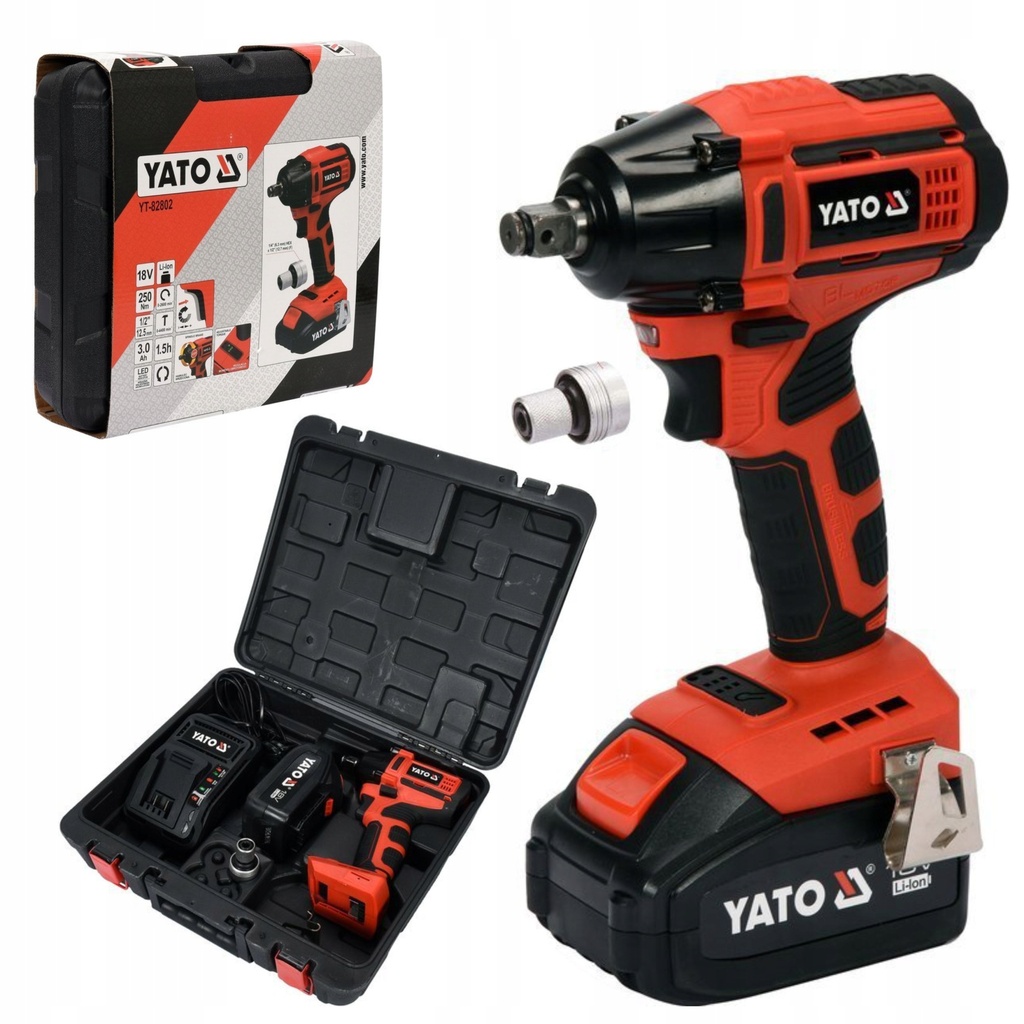 Pistola de impacto 1/2 inalambrica 250 nm 3ah 