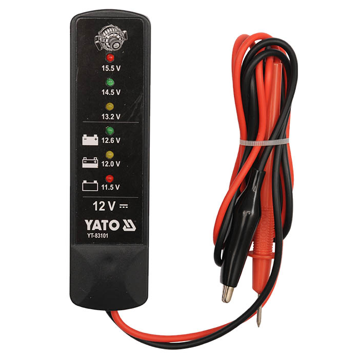 Tester para bateria y alternador led 12v 