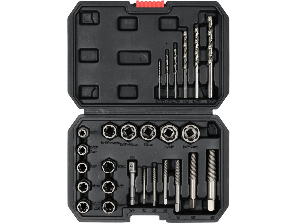 Extractor de tuercas y tornillos barridos M3-M24 26 pzs 
