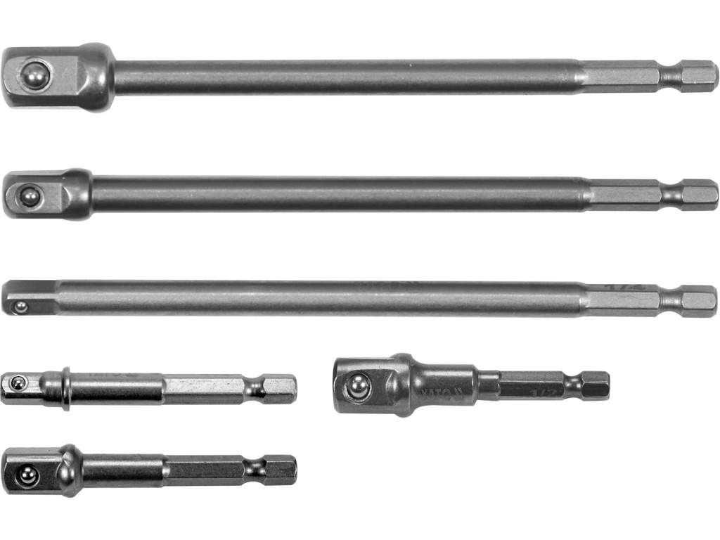 Adaptadores para barreno y copa hex. 6 pzs 