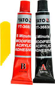 Adhesivo acrilico de dos componentes ab 5-10 min 10 g c/u  