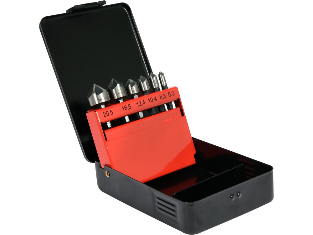 Broca avellanadora para metal 6 pzs 1/4  