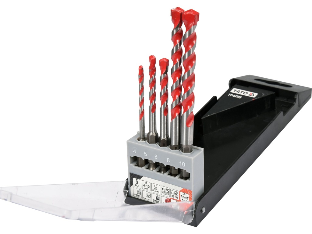 Brocas multimaterial 4-10mm 5 pzs 