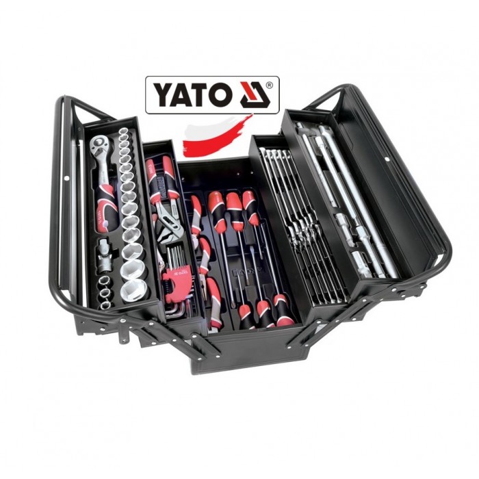 Caja con herramientas tipo acordion 64 pzs 