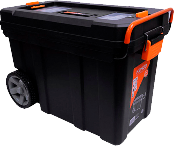 Caja plastica para herramientas 60cm 2 organizadores rodos 