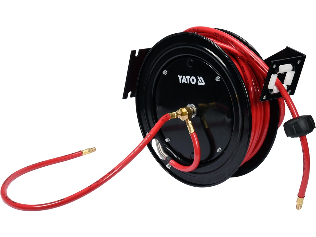 Carrete retractil manguera pvc 15 mts 