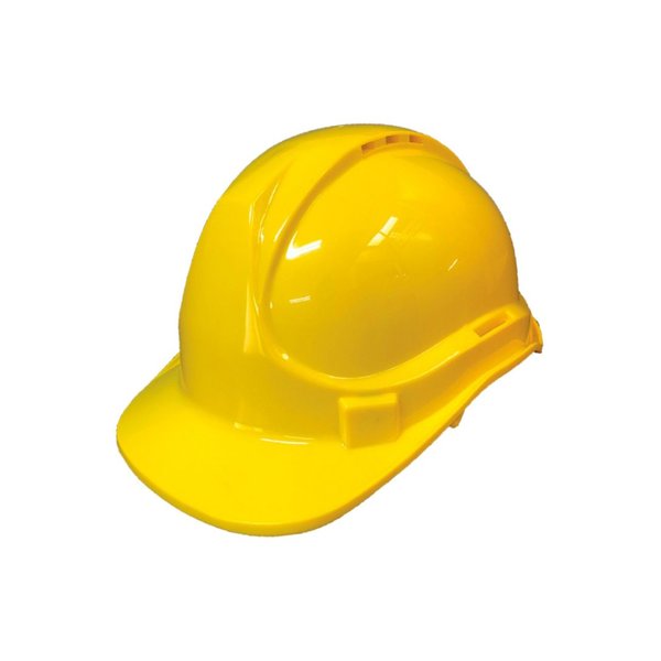 Casco de seguridad amarillo ajustable c/barbiquejo 