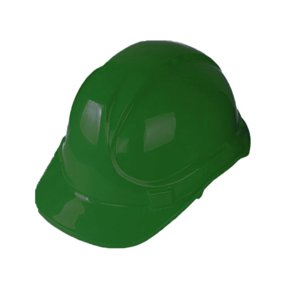 Casco verde perilla barbiquejo 