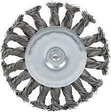 Cepillo circular alambre trenzado de 3", vastado de 1/4" 