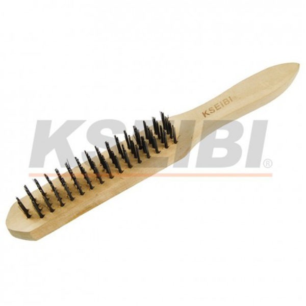 Cepillo de alambre mango madera 4 filas 