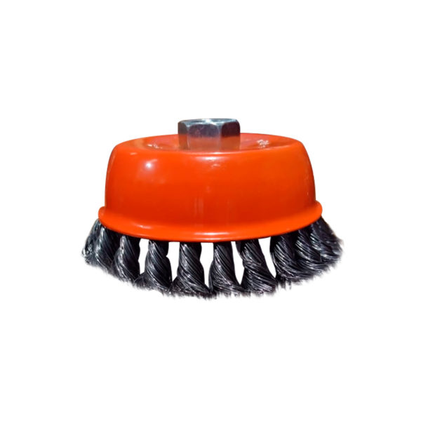 Cepillo de copa alambre de 4 " rosca 5/8 
