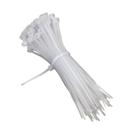 Cincho plastico blanco 8x2.5mm 100pzs  