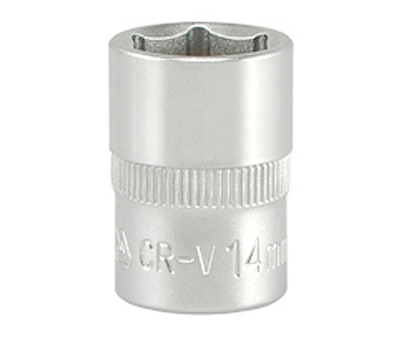 Copa corta hexagonal14mm 3/8" 6 pt crv 