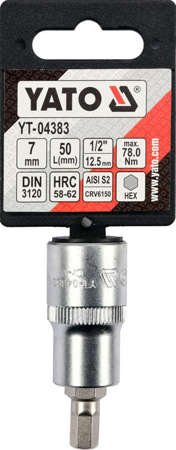 Copa hexagonal 7mm x 2 raiz 1/2  