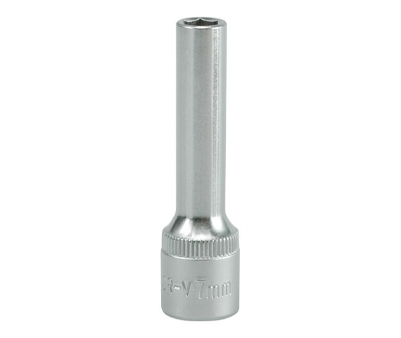 Copa larga hexagonal7mm 3/8" 6 pt crv 