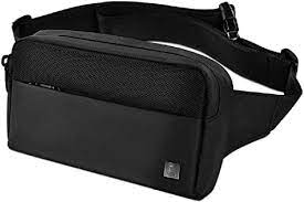 Cangurera impermeable negro resistente a golpes (fanny pack)