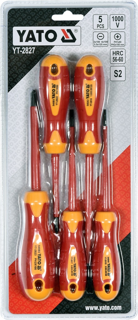 Desarmadores aislado dve 5 pzs 1000V