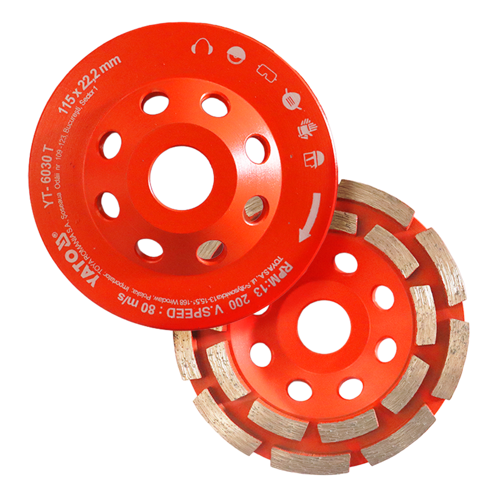 Disco copa diamantada doble fila 4-1/2"