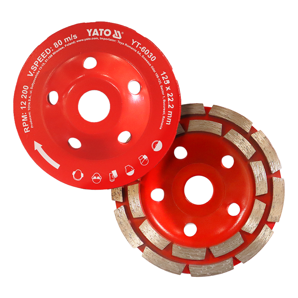 Disco copa diamantada doble fila 5" 