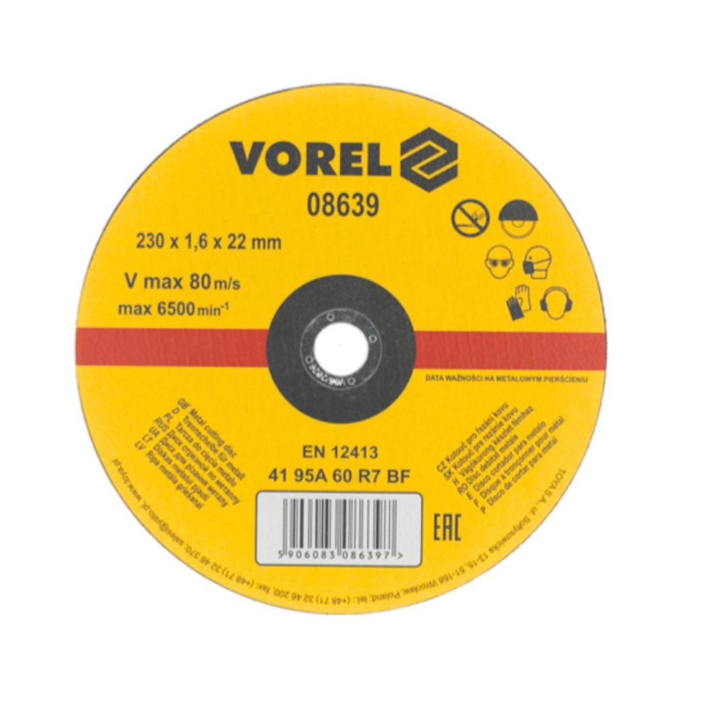 Disco para corte metal 7" x 2.5mm x 22mm  