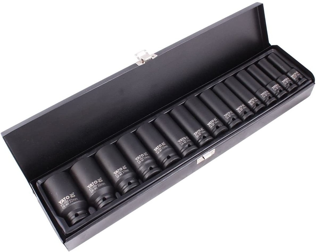 Copas de impacto larga 1/2, 10-32mm, 15 pcs