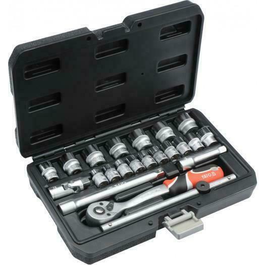 Juego de ratchet y copas 3/8 22pzs  