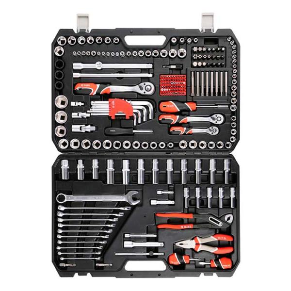 Juego de ratchet y copas1/4 3/8 & 1/2 225pzs 