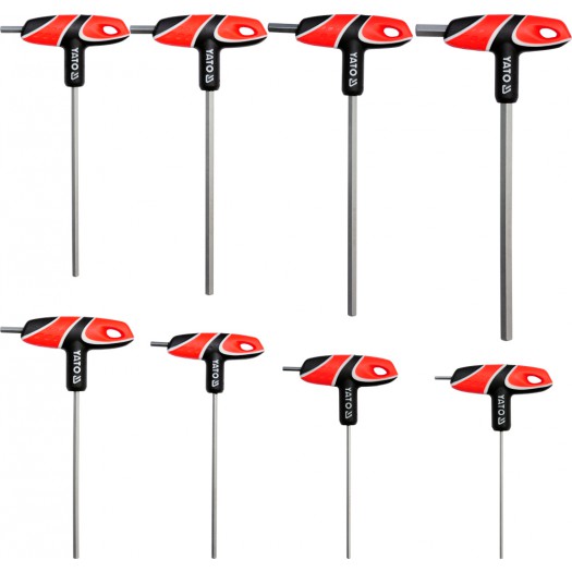 Juego llaves allen en t 2.5-10mm 8 pzs 