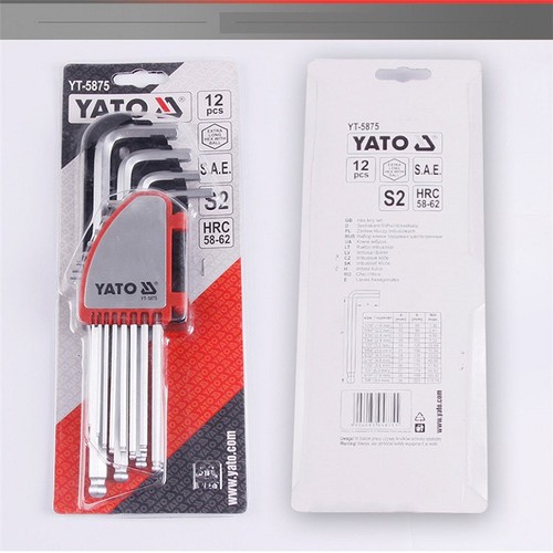 Juego llaves hexagonal allen largas 1/16-3/8 " 12 pzs 