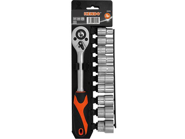 Juego ratchet y copas 1/2 11 pzs 10 - 24 mm 