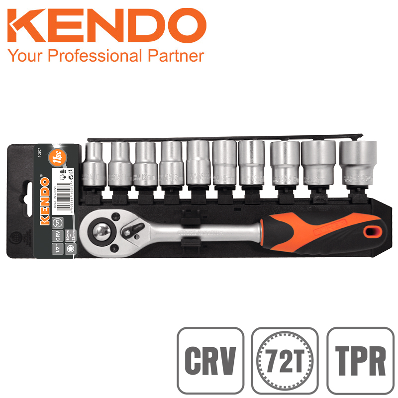 Juego ratchet y copas 1/4 5 - 14 mm 11 pzs  