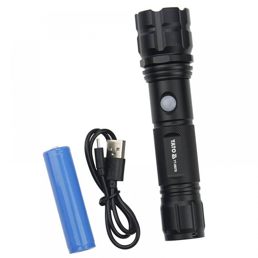 Linterna recargable 500lm 6w usb 150x27mm 