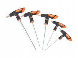 Llave allen tipo t hexagonal 5 pzs  