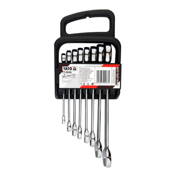 Llaves cola corona/ratchet 8 pzs de 8mm a la 19mm  