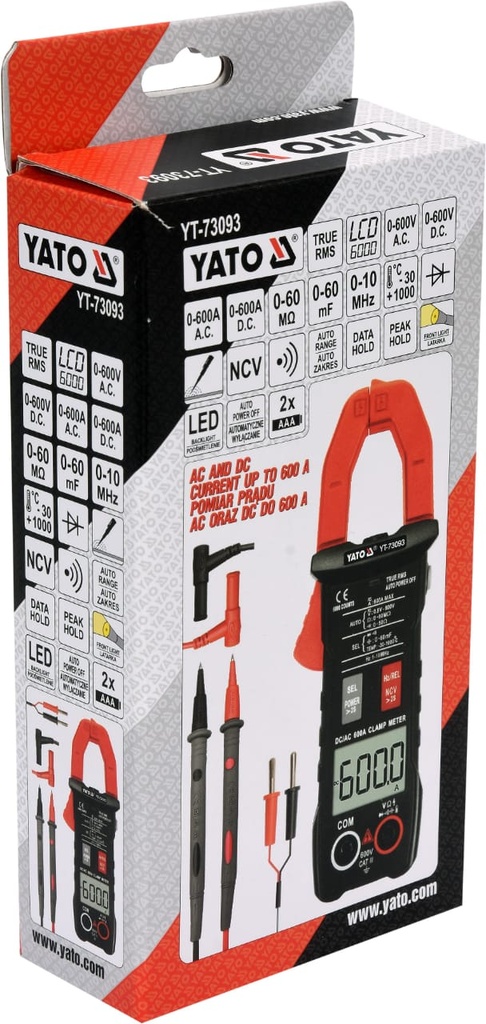 Multimetro digital de gancho autorango 