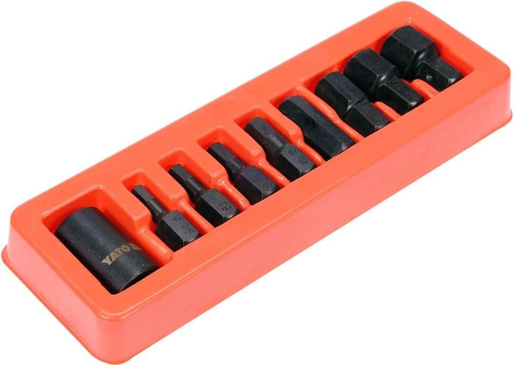 Punta de impacto hexagonal raiz 1/2 9 pzs  