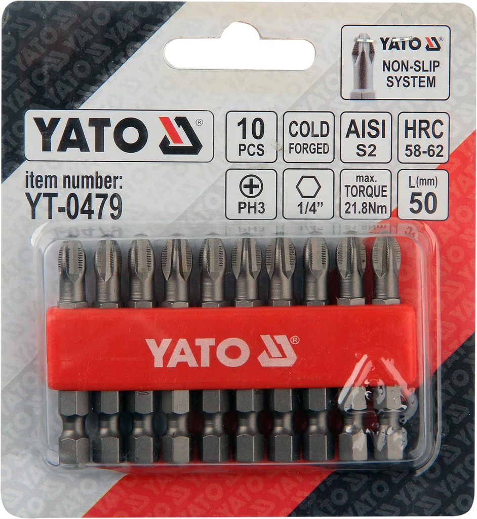 Punta para barreno ph3x50 10 pzs 