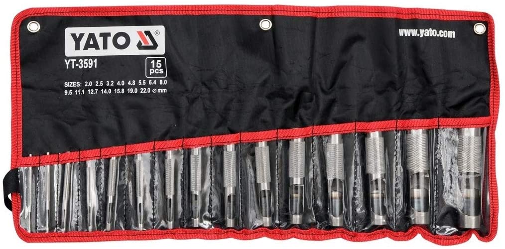 Sacabocados de golpe 15 pzs.  