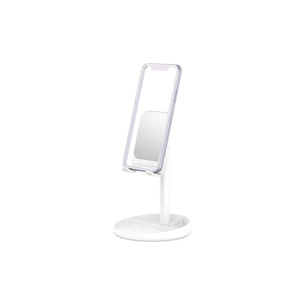 Soporte para telefono en escritorio con espejo
