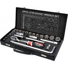 Jgo de ratchet y copas 25 pzs 1/2 