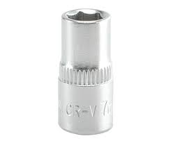 Copa hexagonal corta 7mm 1/4" 6pt crv 
