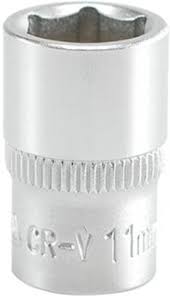 Copa hexagonal corta 11mm 1/4" 6pt crv 