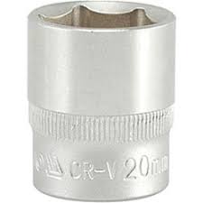 Copa corta hexagonal20mm 3/8" 6 pt crv