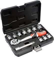 Ratchet y copas set 1/2 12 pzs 