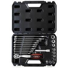 Jgo de ratchet, copas y llaves 1/2, 22pzs 